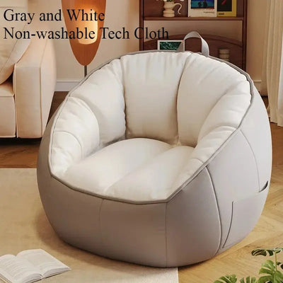 Modern Bean Bag Sofa Chair – Pure Cotton & Linen Puff Seat for Living Room F4G Software