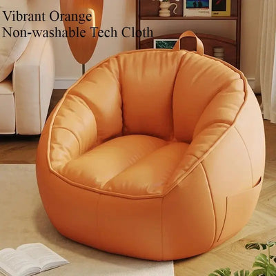 Modern Bean Bag Sofa Chair – Pure Cotton & Linen Puff Seat for Living Room F4G Software