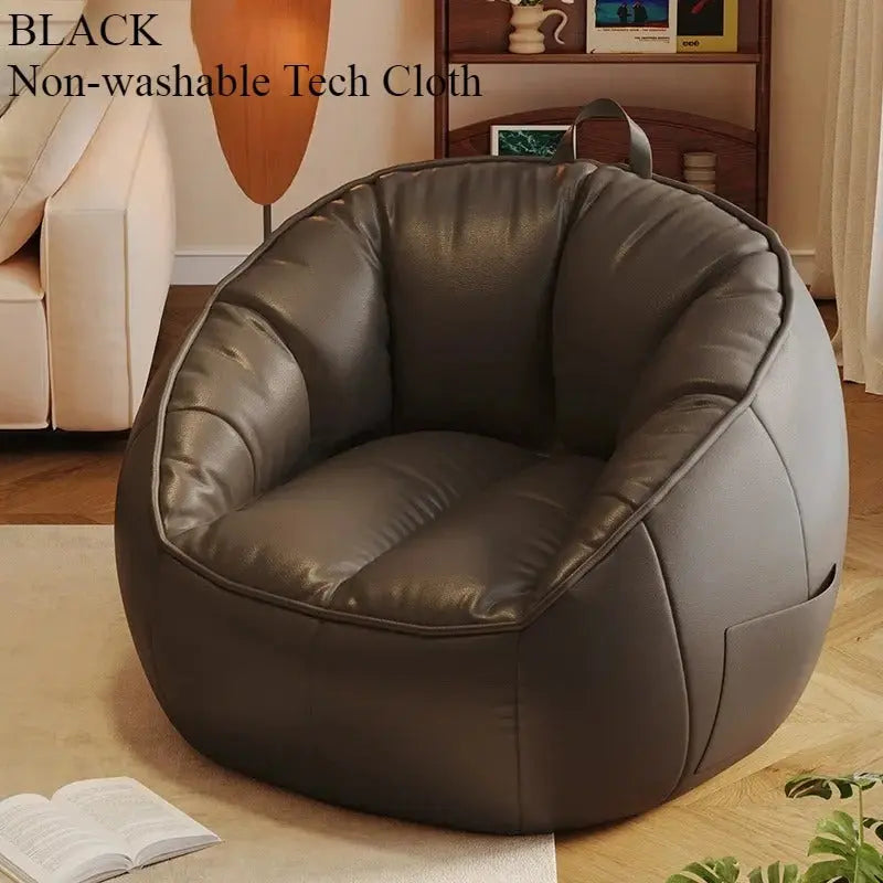 Modern Bean Bag Sofa Chair – Pure Cotton & Linen Puff Seat for Living Room F4G Software